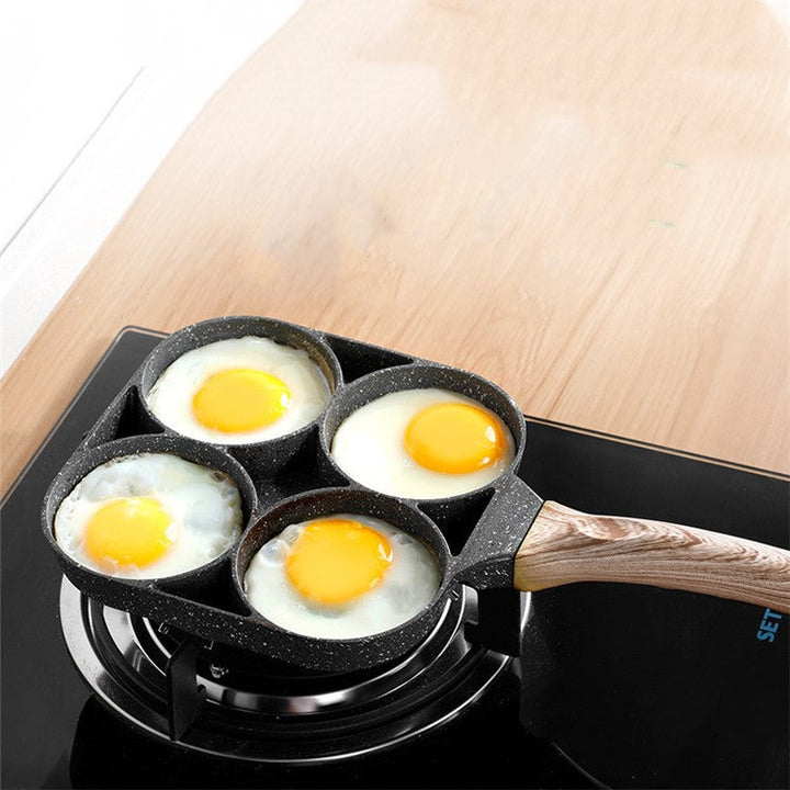 Cook Delicious Meals with Ease: The Maifan Stone Four-Hole Omelette Pan