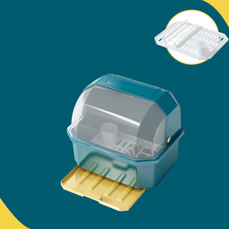 Plastic Tableware Storage and Drain Dish Rack for Kitchen