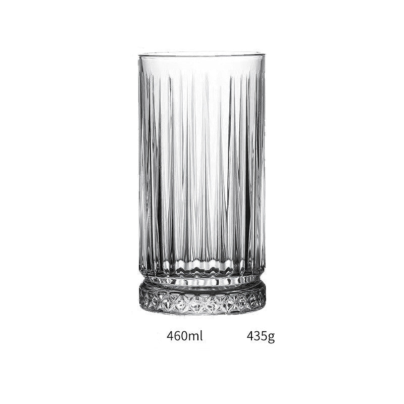 Striped Crystal Glass Cup