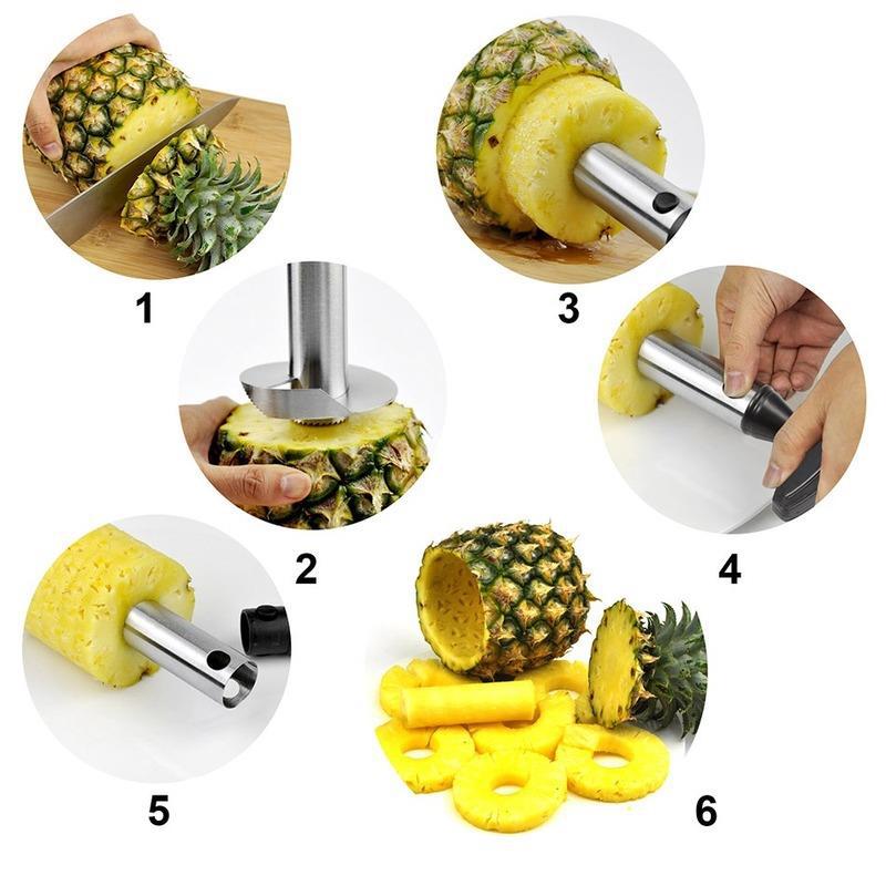 Pineapple Slicer Peeler Cutter Stainless Steel Knife