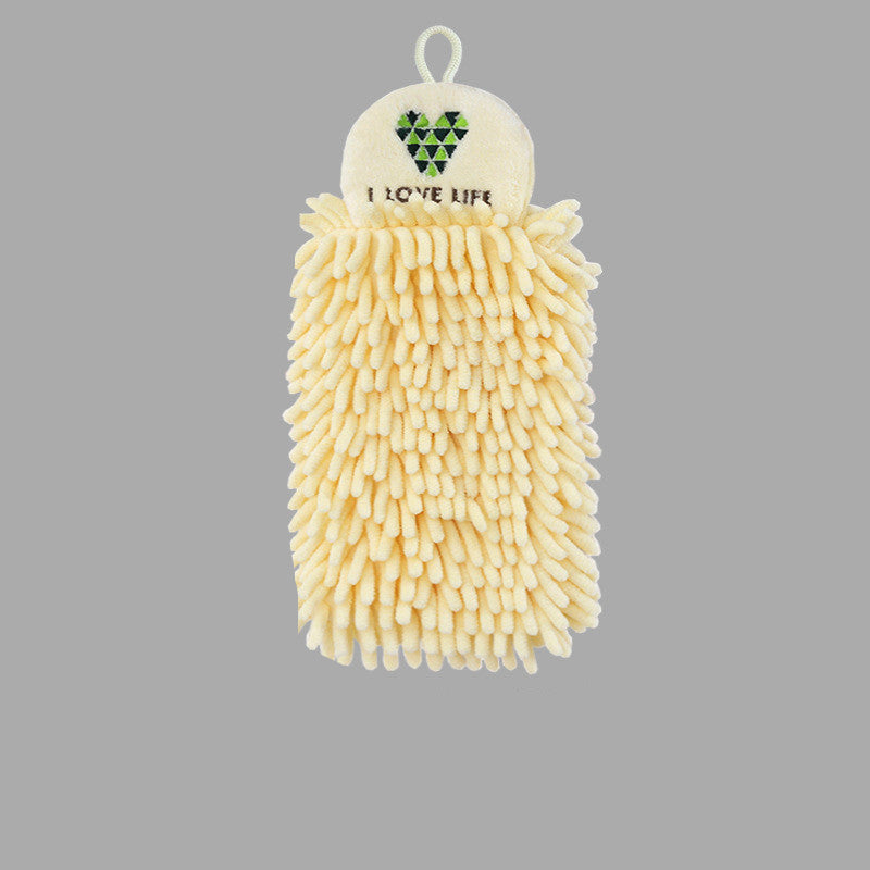 Hanging Absorbent Kitchen Towel Chenille Towel
