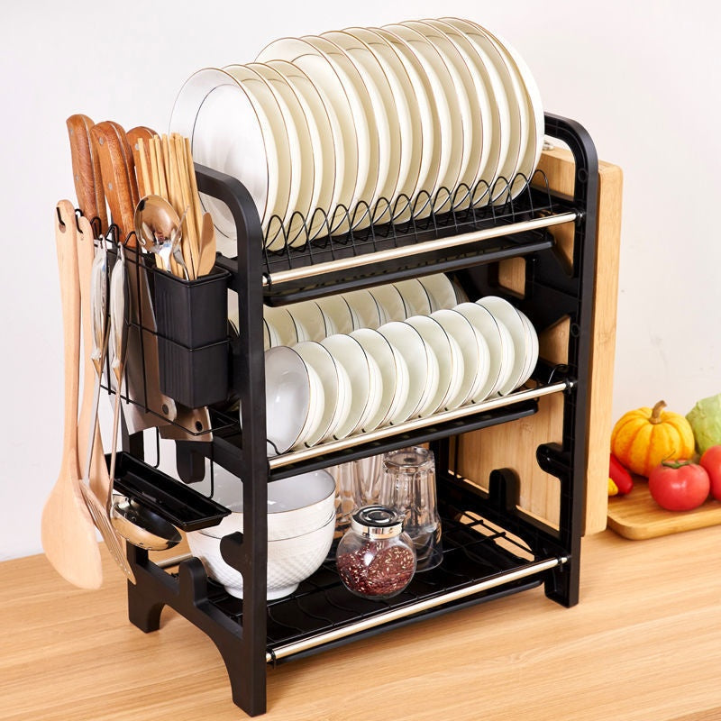 Multifunctional Kitchen Storage Box for Bowls Plates and Utensils