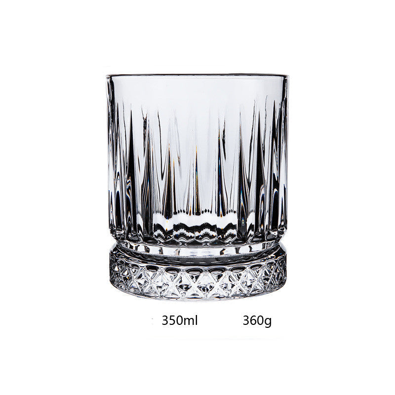 Striped Crystal Glass Cup