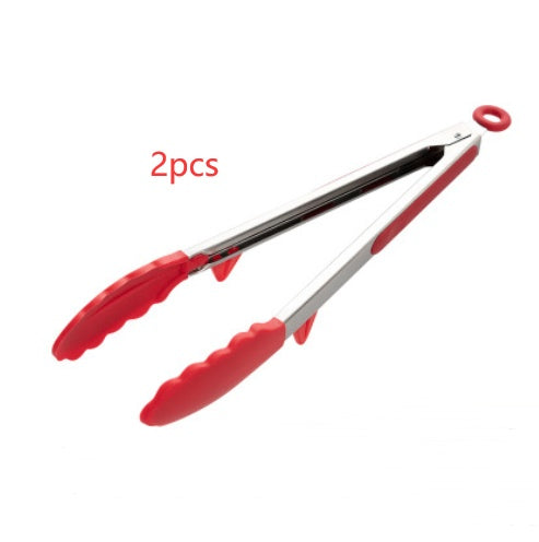 Silicone Stainless Steel Kitchen And Barbecue Tongs