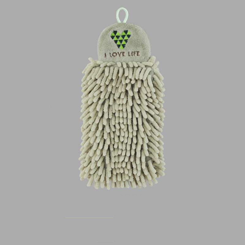 Hanging Absorbent Kitchen Towel Chenille Towel
