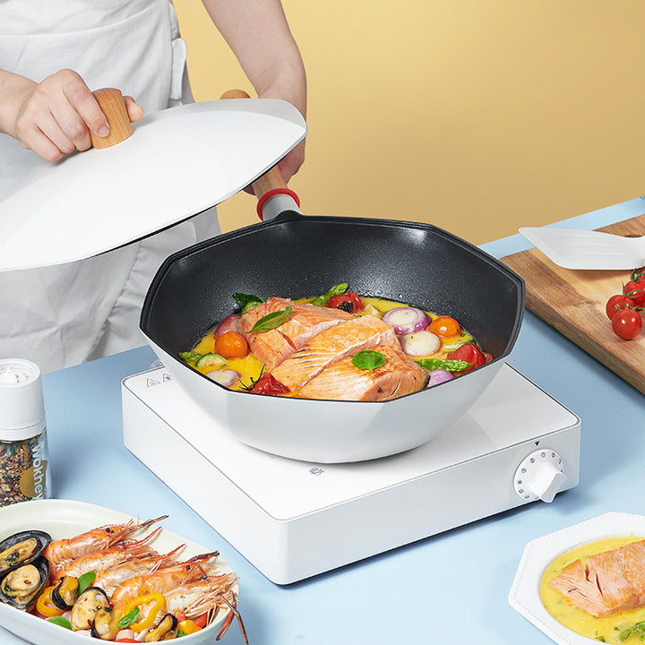 Maifan Stone Non Stick Wok Pan for Household Cooking