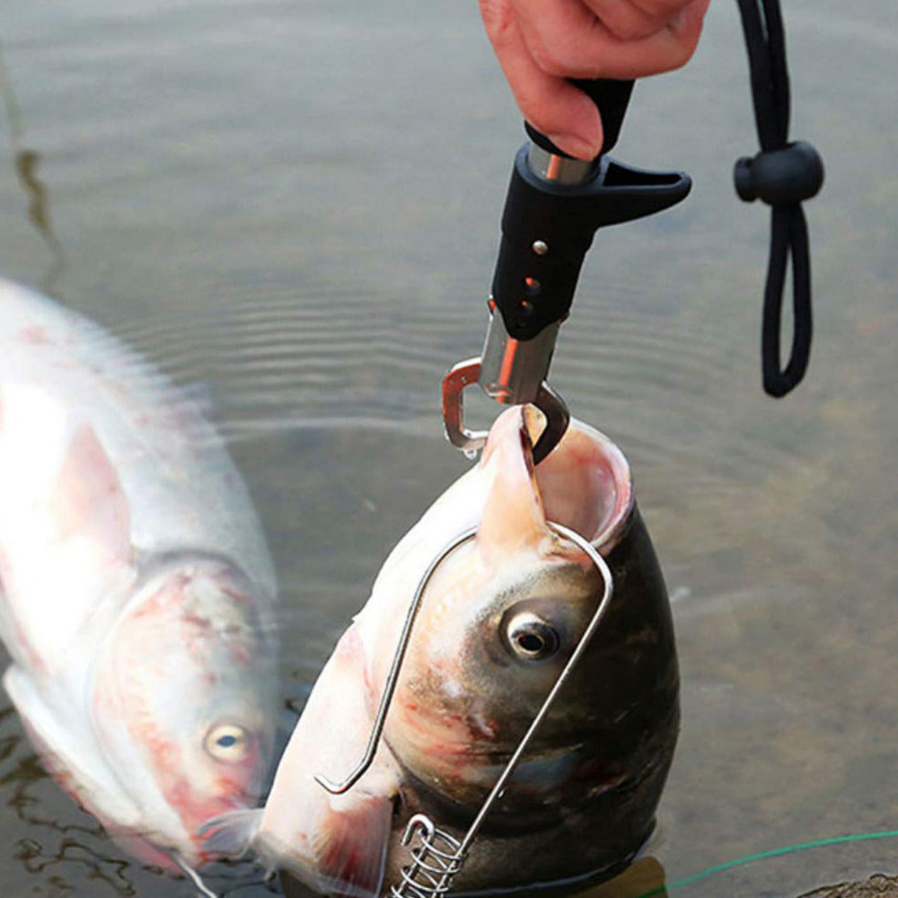 Stainless Steel Fish Tongs Double Buckle Fishing Pliers