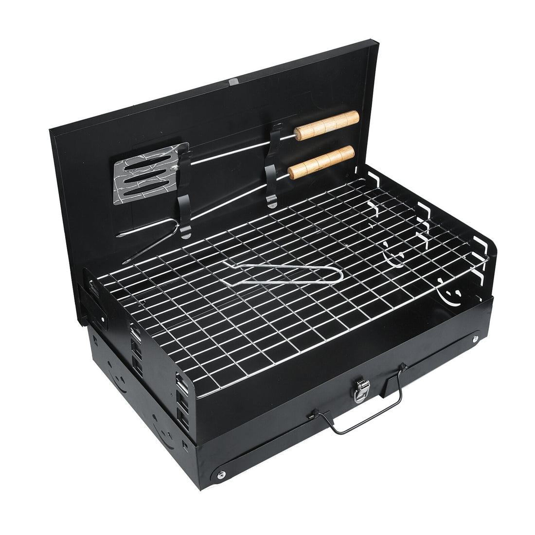 Portable Folding Charcoal Grill for Outdoor Barbecue