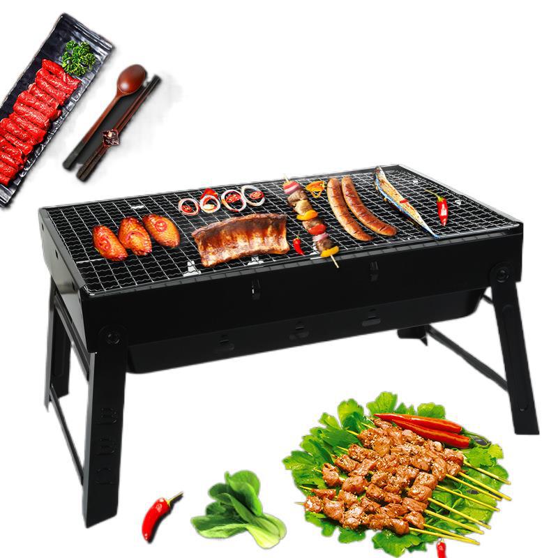 Stainless Steel Folding Charcoal Grill for Skewers