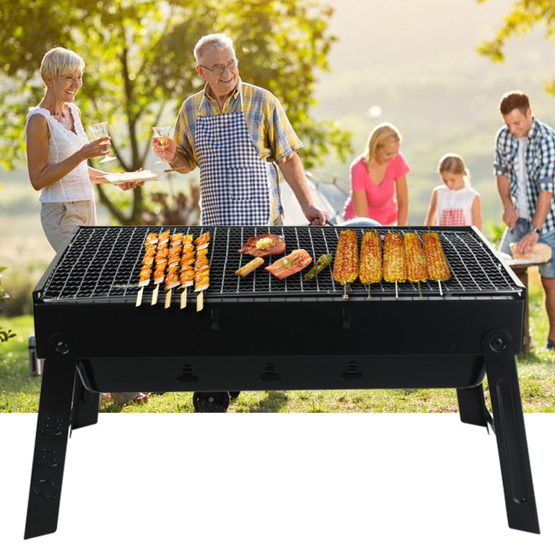 Stainless Steel Folding Charcoal Grill for Skewers
