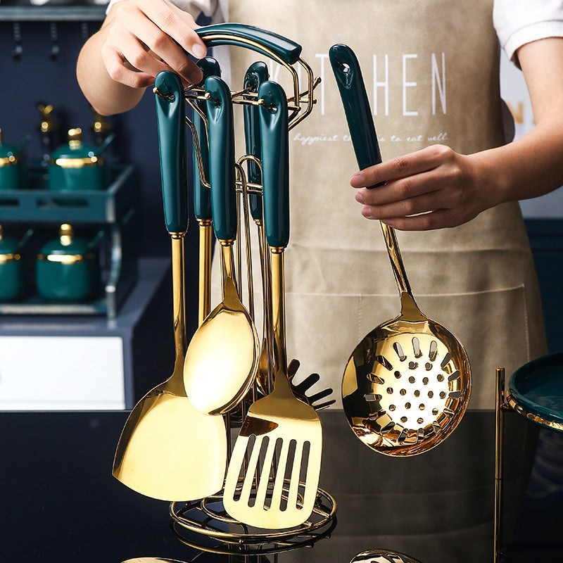7 Piece Stainless Steel and Silicone Kitchen Utensil Set