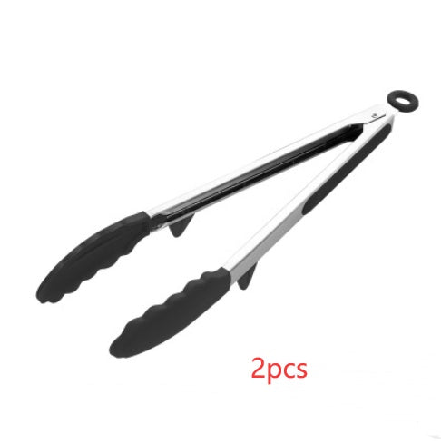 Silicone Stainless Steel Kitchen And Barbecue Tongs
