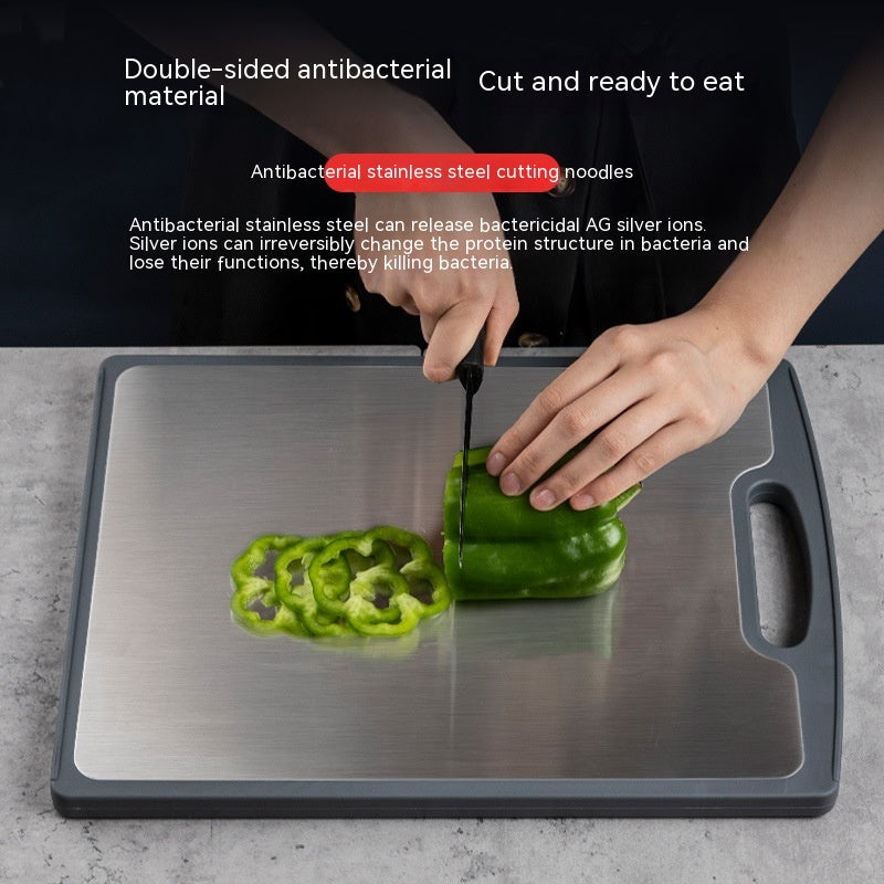 Antibacterial And Mildewproof Stainless Steel Cutting Board Ebony