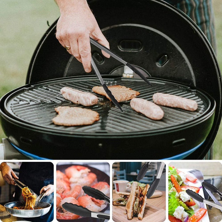 Silicone Stainless Steel Kitchen And Barbecue Tongs