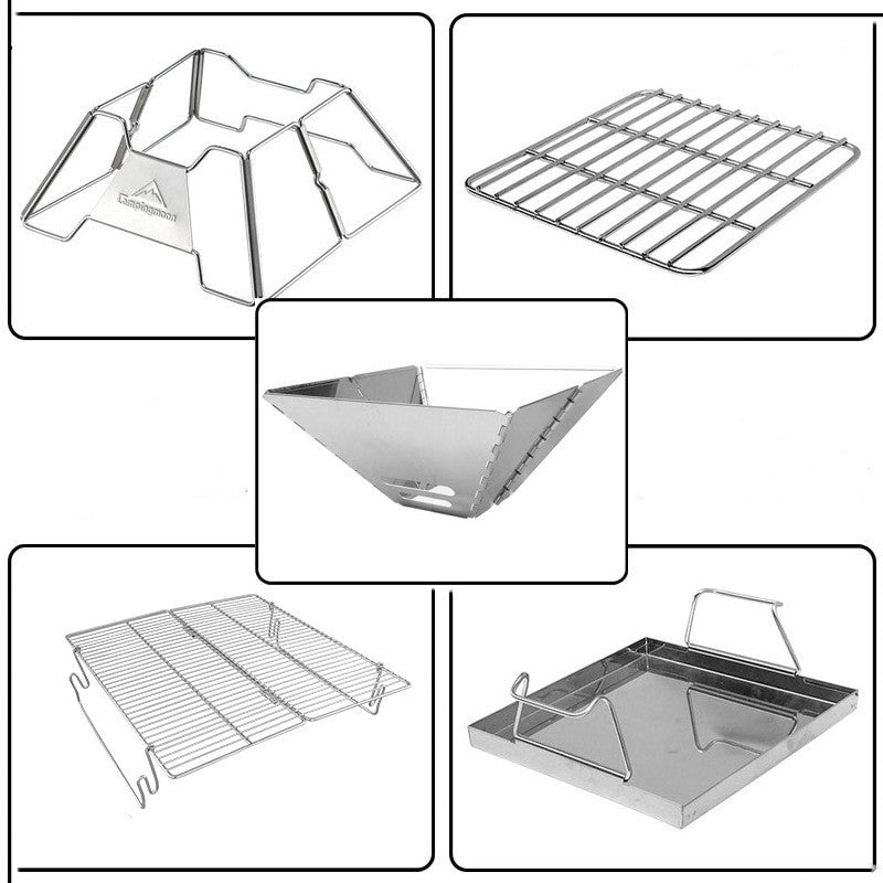 Foldable Barbecue Grill for 2-3 People 13.8inches Camping Burner