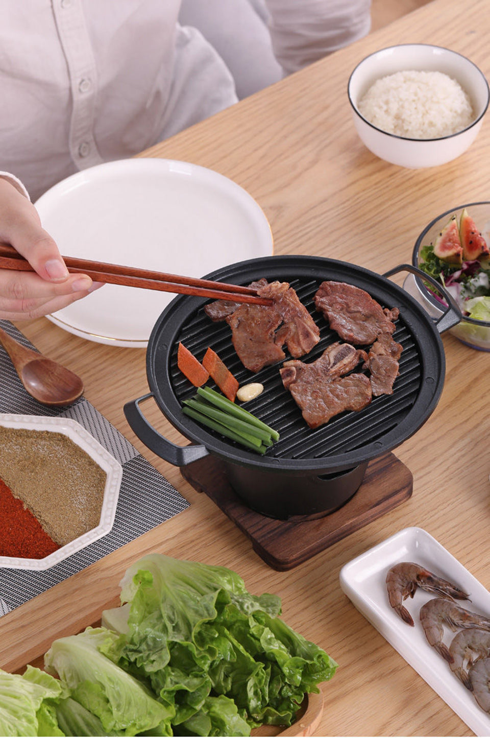 Mini Smokeless Alcohol BBQ Grill for Outdoor and Home Use