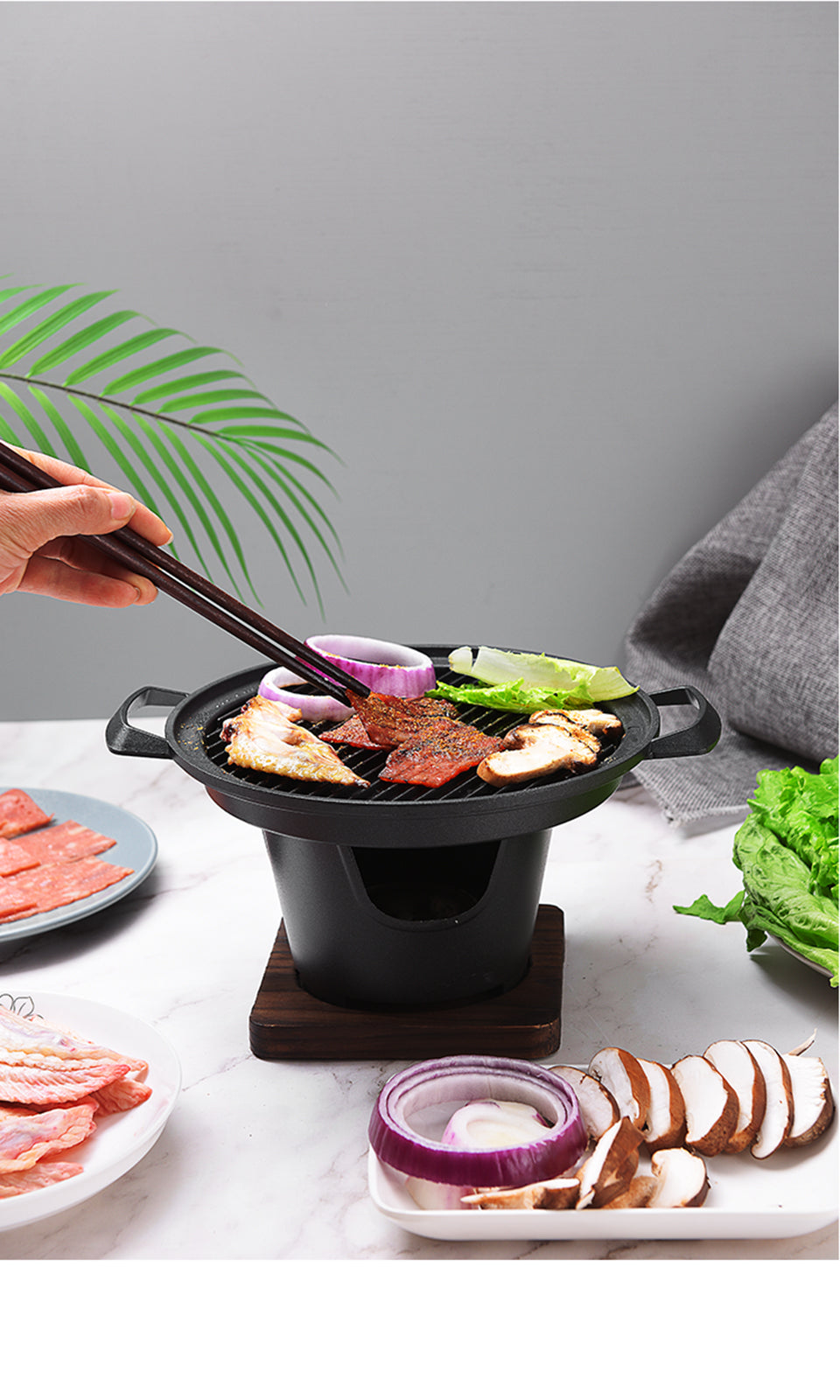 Mini Smokeless Alcohol BBQ Grill for Outdoor and Home Use