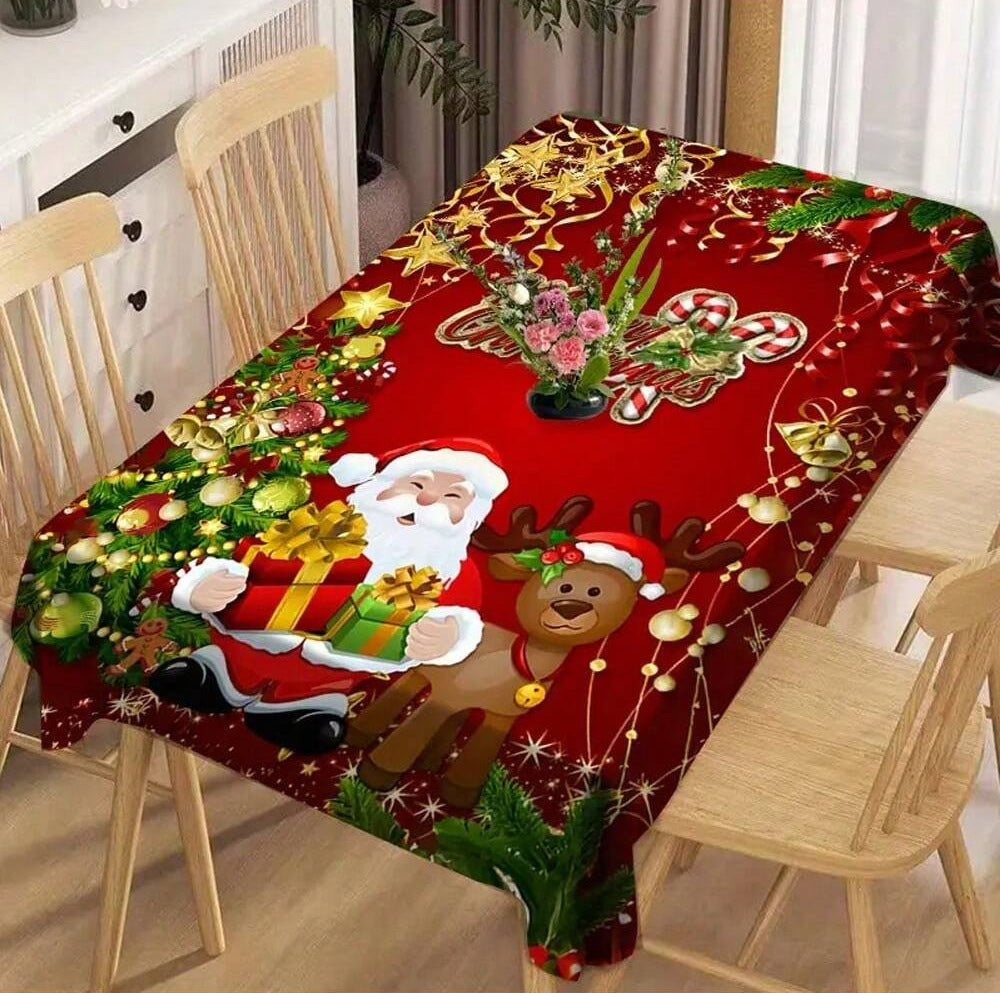 Waterproof Polyester Dining Table Cover Cloth