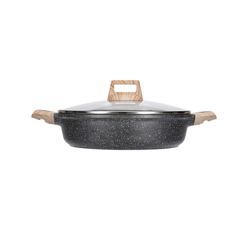 Carrot Maifan Stone Non Stick Steak Frying Pan Flat Bottom