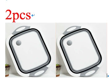 Folding Multifunctional Vegetable Cutting Board With Washing Basket