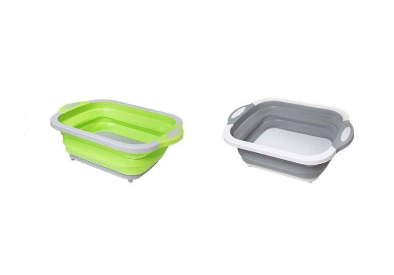 Folding Multifunctional Vegetable Cutting Board With Washing Basket
