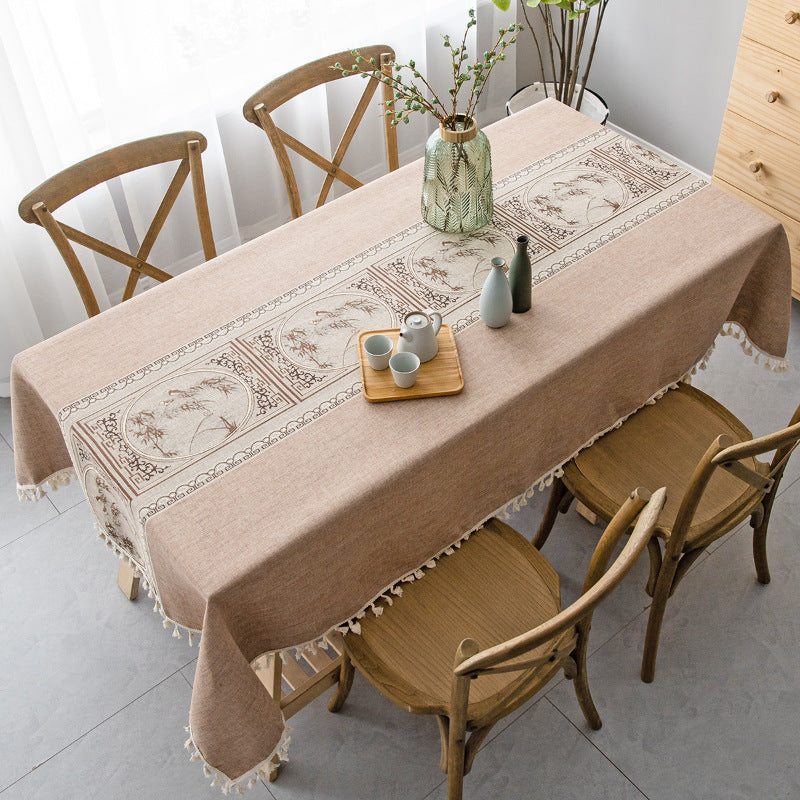 Cotton Linen Chinese Style Tea Table Cover Cloth