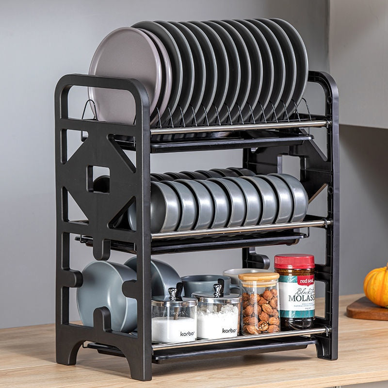 Multifunctional Kitchen Storage Box for Bowls Plates and Utensils