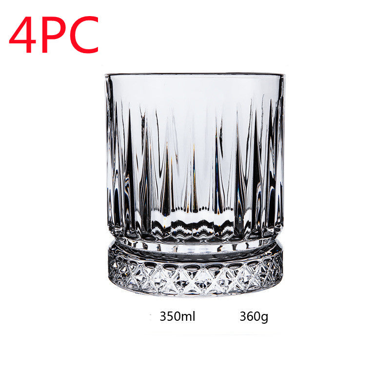 Striped Crystal Glass Cup
