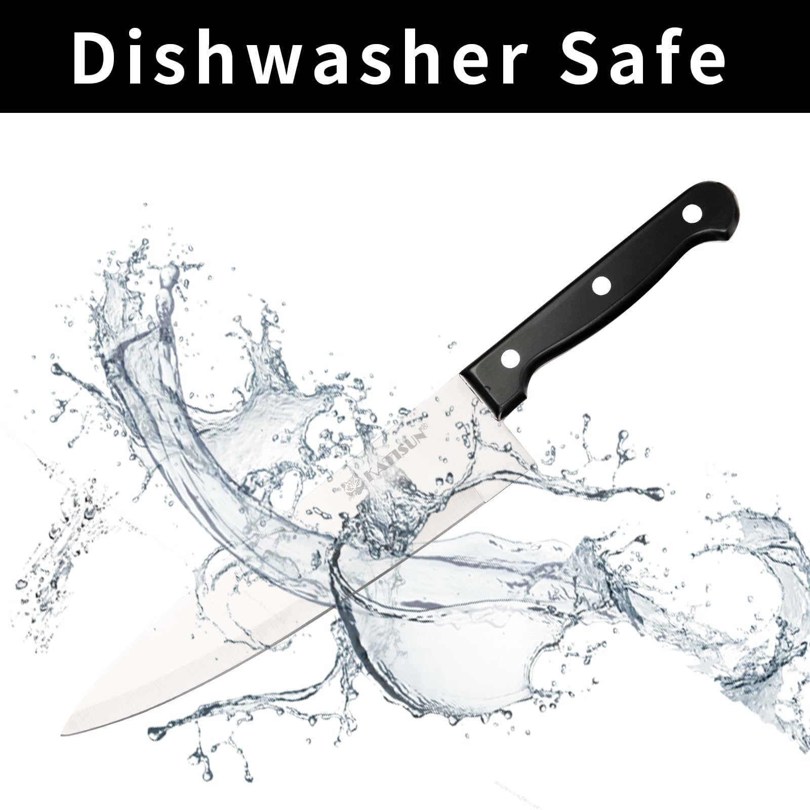19 Piece German Steel Kitchen Knife Set With Sharpener