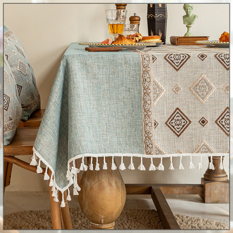 Cotton Linen Chinese Style Tea Table Cover Cloth