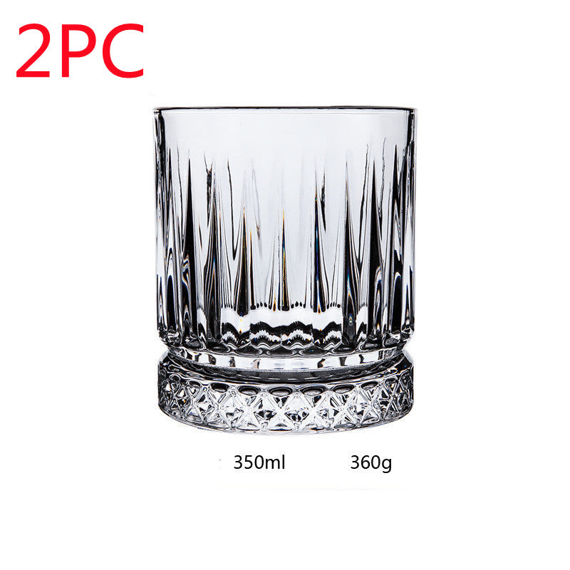 Striped Crystal Glass Cup
