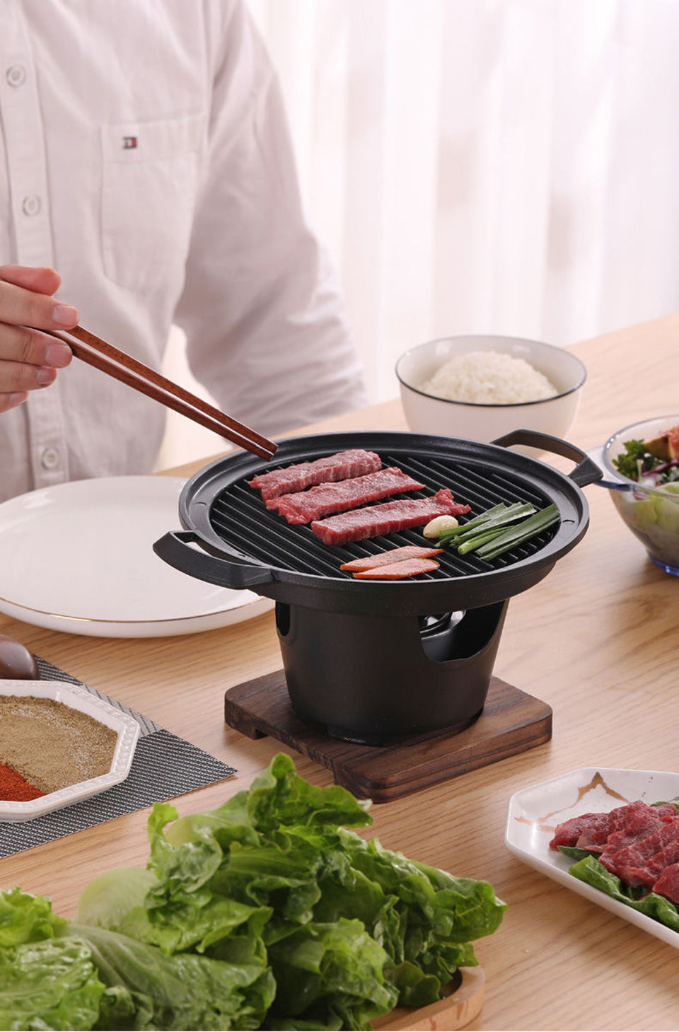 Mini Smokeless Alcohol BBQ Grill for Outdoor and Home Use