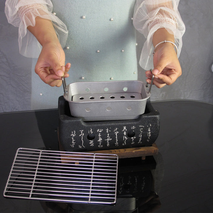 Japanese Mini Smokeless Charcoal Grill for Indoor and Outdoor Use