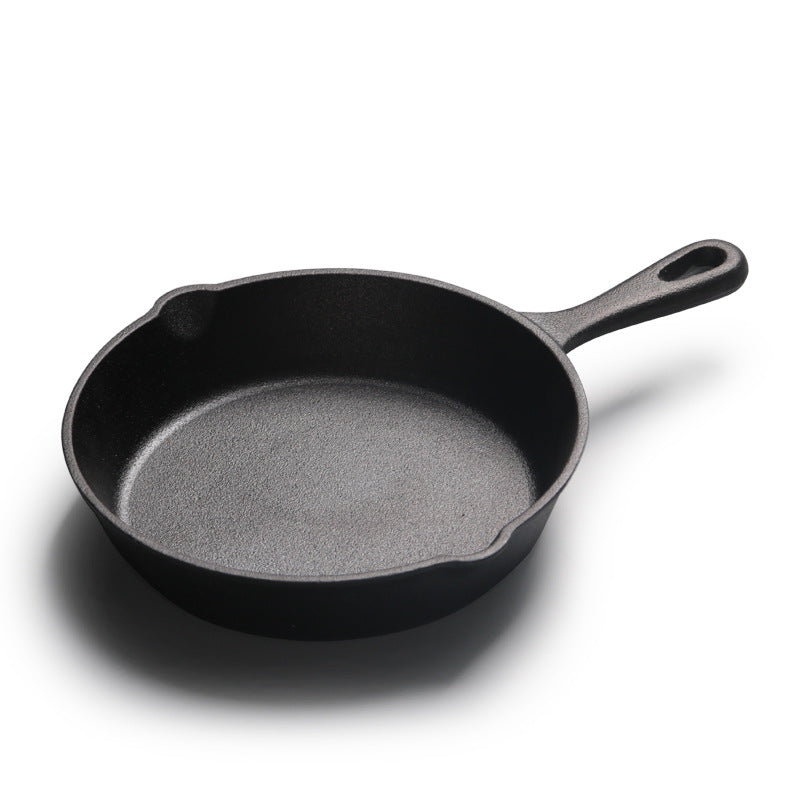 All in One Small Flat Bottom Frying Pan Cast Iron