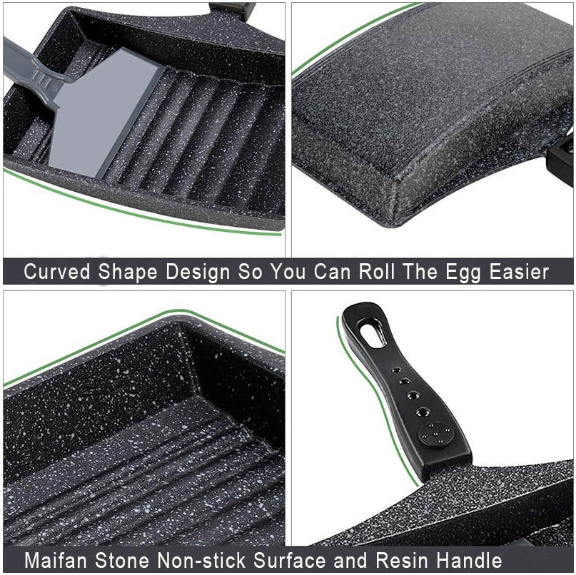 Tamagoyaki Maifan Stone Non Stick Japanese Egg Roll Pan