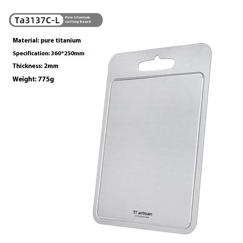Pure Titanium Thickened Cutting Board with Juice Groove