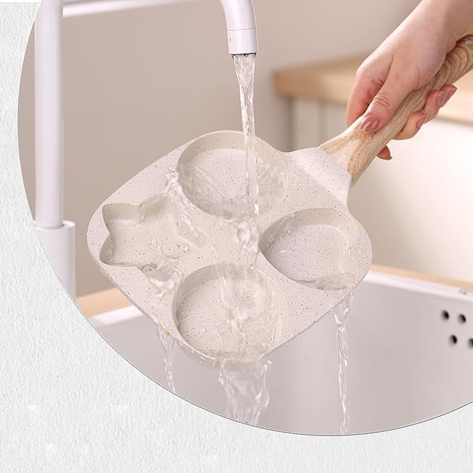 Medical Stone 4 Hole Heart Shaped Egg Frying Pan