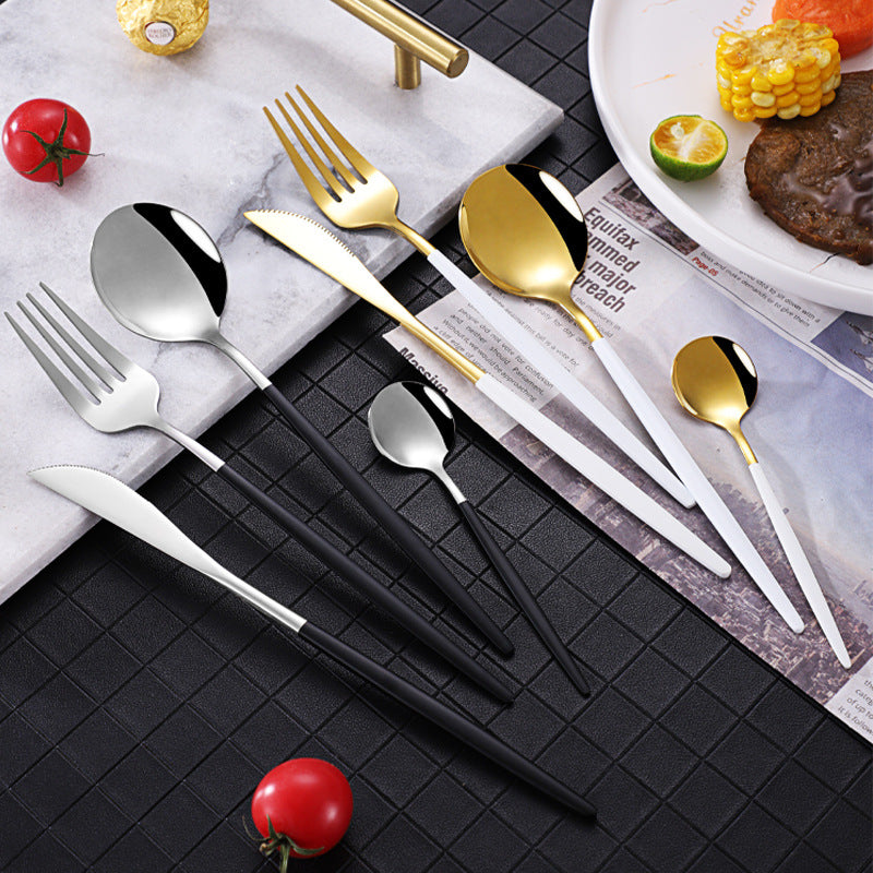Stainless Steel 24 Piece Western Spoon and Fork Set