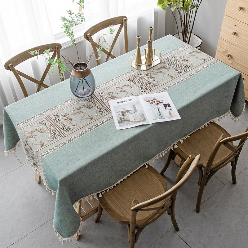 Cotton Linen Chinese Style Tea Table Cover Cloth