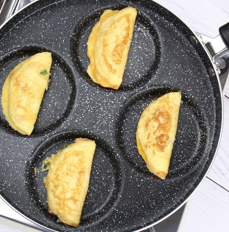 Nonstick Egg and Pancake Pan 4 Cup Gas Stove Cookware
