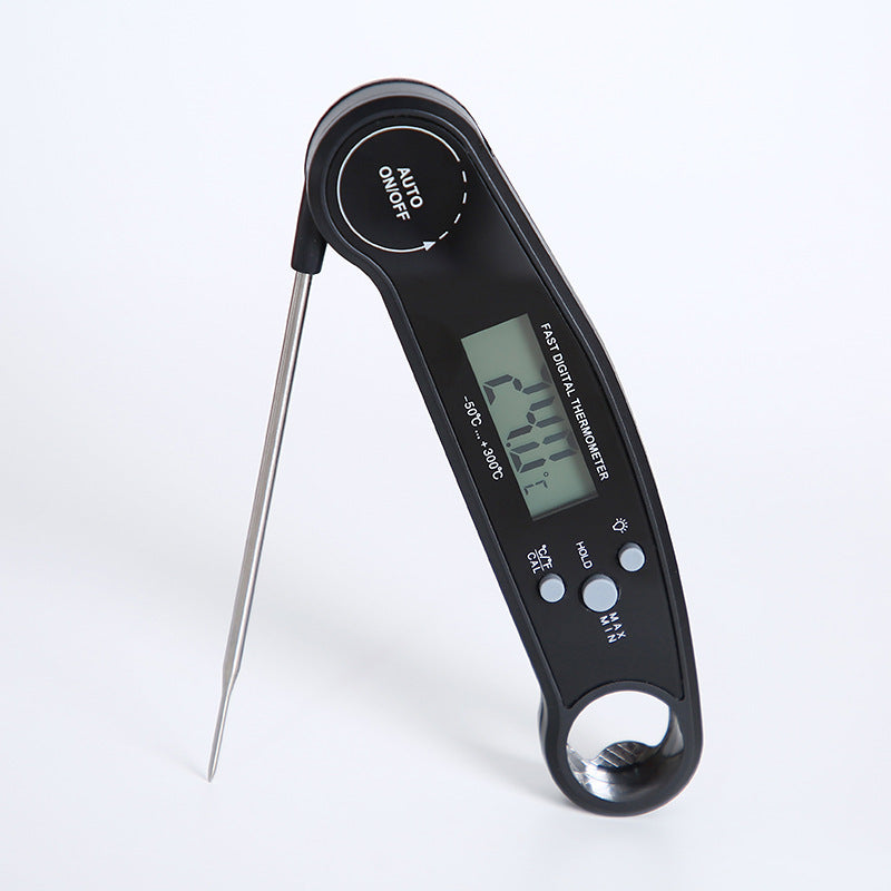 Folding BBQ Meat Thermometer with LED Display