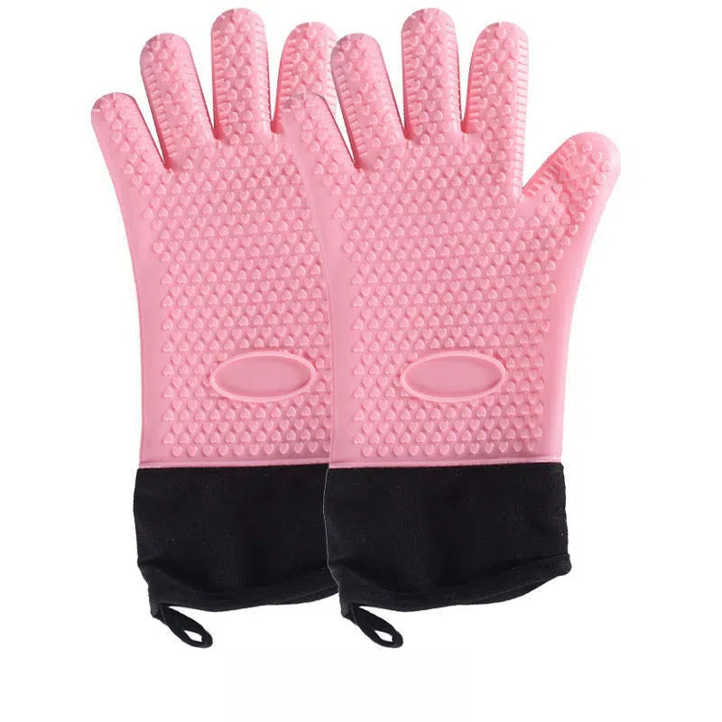 Heat Resistant Non Slip Thickened Oven Mitts Kitchen Gloves