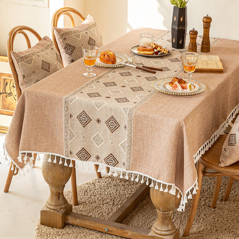 Cotton Linen Chinese Style Tea Table Cover Cloth