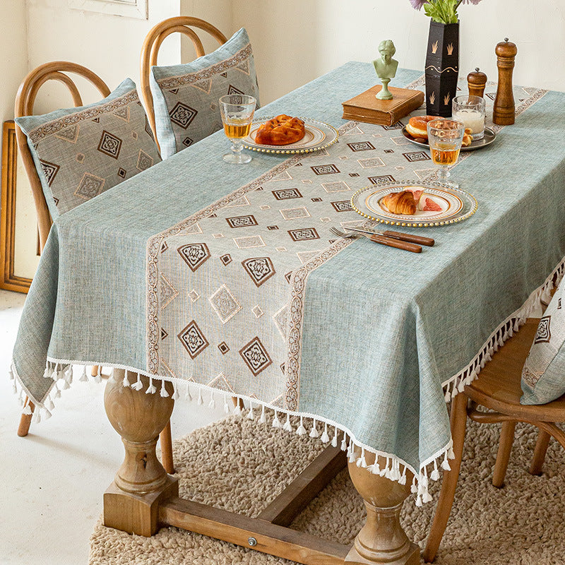 Cotton Linen Chinese Style Tea Table Cover Cloth
