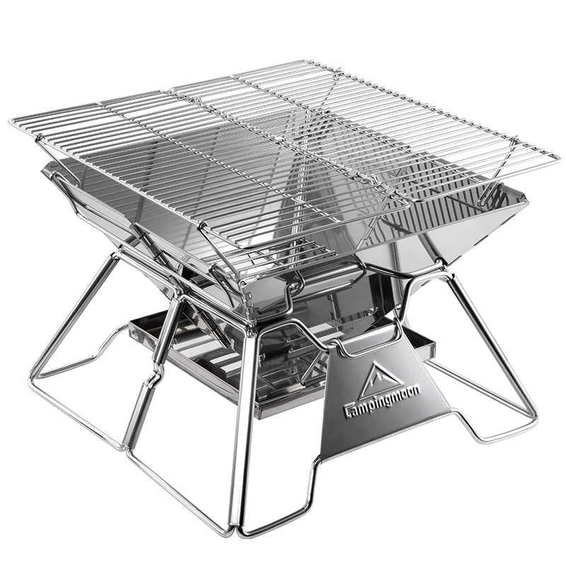 Foldable Barbecue Grill for 2-3 People 13.8inches Camping Burner