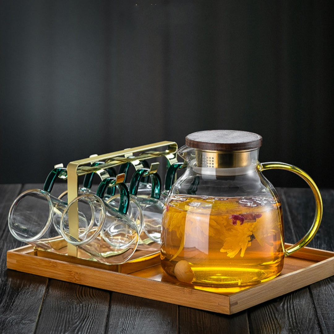 High Temperature Resistant Electric Ceramic Glass Steam Teapot