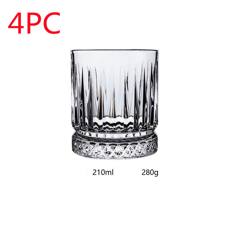 Striped Crystal Glass Cup