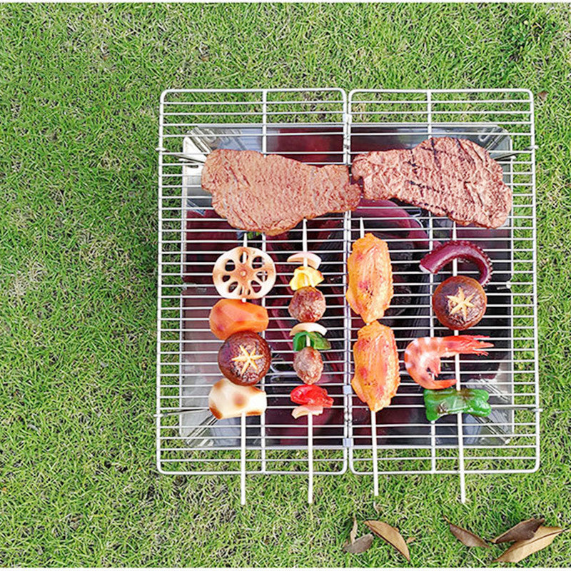 Foldable Barbecue Grill for 2-3 People 13.8inches Camping Burner