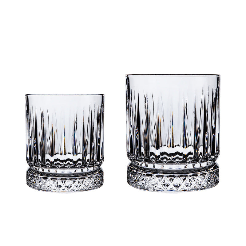 Striped Crystal Glass Cup