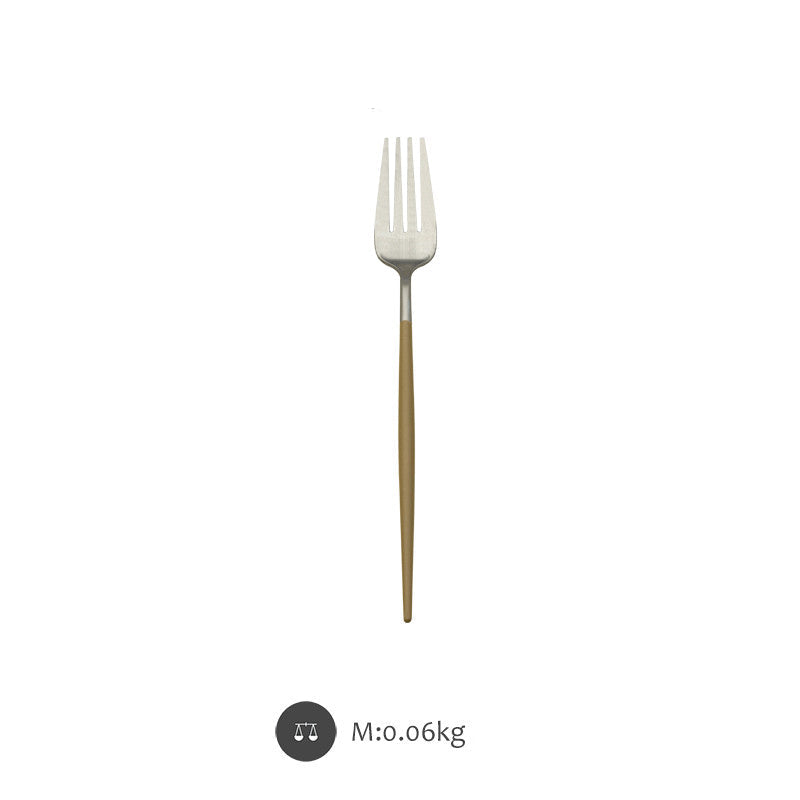 Electroplating Western Tableware Stainless Steel Cutlery Set